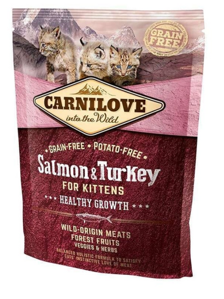 Сухий корм Carnilove Cat Kitten Salmon & Turkey для кошенят з лососем та індичкою 400 гр. А03966 фото