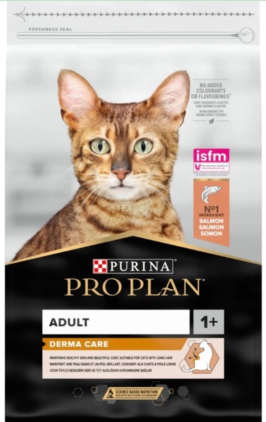 Сухий корм Purina (Пуріна) Pro Plan Elegant Adult Cat для котів для підтримки здоров'я шкіри та краси шерсті, з лососем, 10 кг А06438 фото