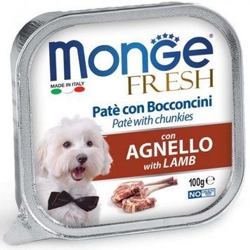 Monge Dog Fresh Lamb - паштет з м'ясом ягняти для собак, 100г А35191 фото