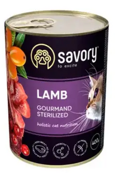 Вологий корм для стерилізованих котів Savory Cat Gourmand Sterilized Lamb (ягня) А22814 фото