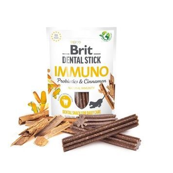 Ласощі для собак Brit Dental Stick Immuno - пробіотики та кориця (7шт, 251г) А30781 фото