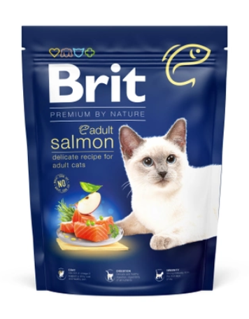 Сухий корм для дорослих котів з лососем Brit Premium by Nature Cat Adult Salmon