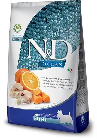 Farmina (Фарміна) N&D Тріска і апельсин. Беззерновий сухий корм для дорослих собак дрібних порід, 800 г