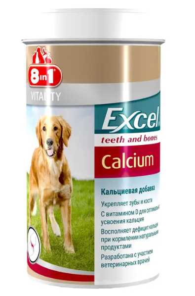 Кальций для собак 8in1 Excel «Calcium» 155 таблеток (для зубов и костей) 7436 фото