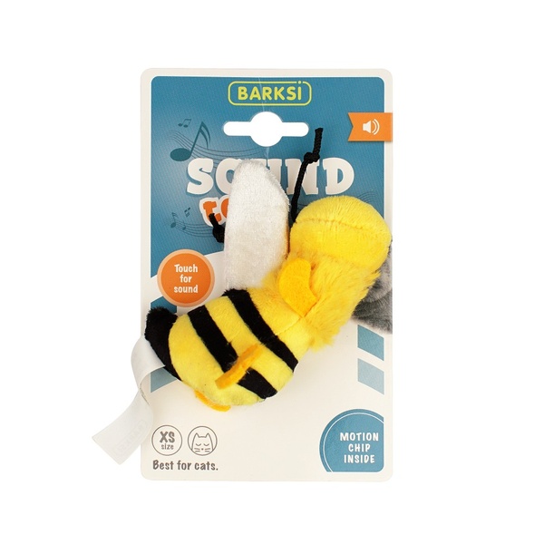 Іграшка для Котів Barksi Sound Toy Бджілка з Датчиком Торкання та Звуковим Чіпом 10 см А22174 фото