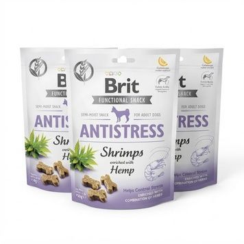 Беззернові функціональні ласощі для цуценят Brit Care Puppy Antistress із креветкою, 150 г