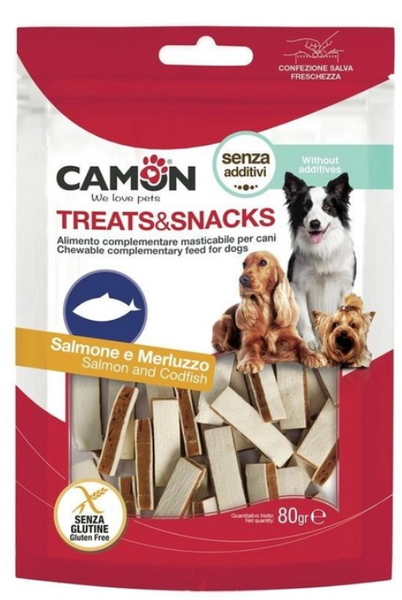 Ласощі для собак Camon Сендвіч з лососем і тріскою 80г А25722 фото