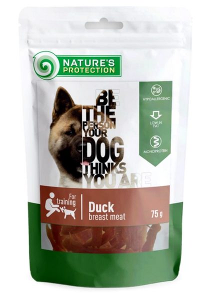 Ласощі для собак, кролячі вуха з качкою, Nature's Protection Lifestyle snacks for dogs, rabbit ears with duck, 75г