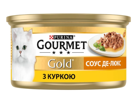 Purina Gourmet Вологий корм для котів з куркою, шматочки у соусі 85 г А07138 фото