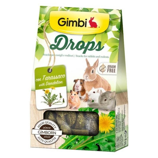 Gimbi Drops ласощі для гризунів з кульбабою 50г А13225 фото