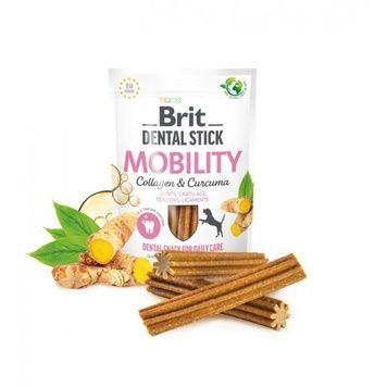 Ласощі для собак Brit Dental Stick Mobility - колаген та куркума (7шт, 251г) А30782 фото