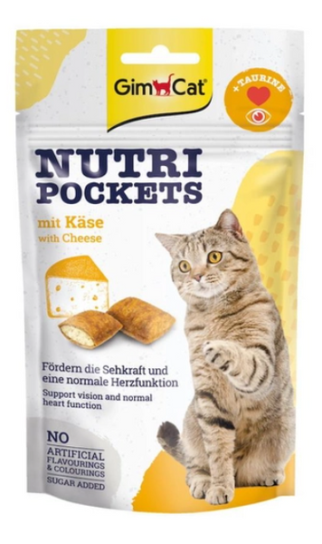 Ласощі GimCat Nutri Pockets Cheese Вітамінні ласощі для котів 60 г