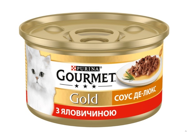 Purina Gourmet Gold Вологий корм для котів з яловичиною в соусі 85 г