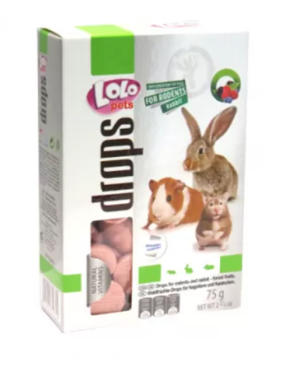 Lolo Pets Drops for RODENTS Дропси з лісовими ягодами для гризунів і кролика