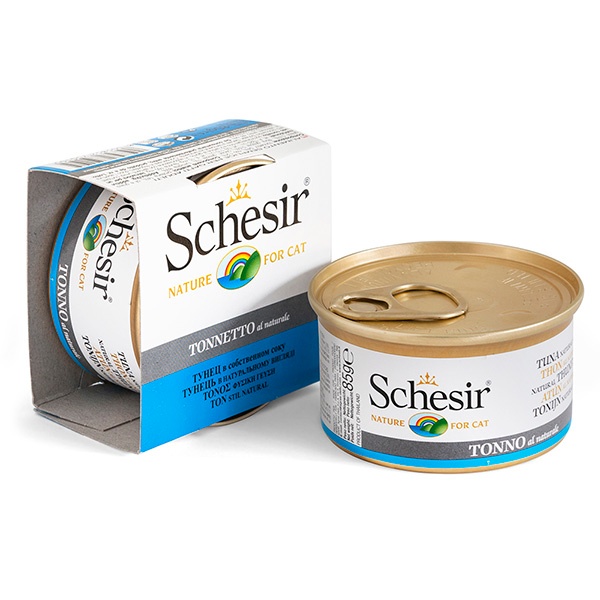 Schesir консерви Для дорослих котів (з тунцем в власному соусі) (Шезір) 85 г