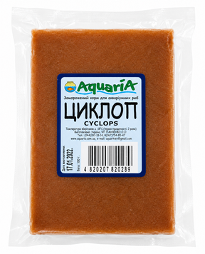 Морожений корм Циклоп бурий, 100г