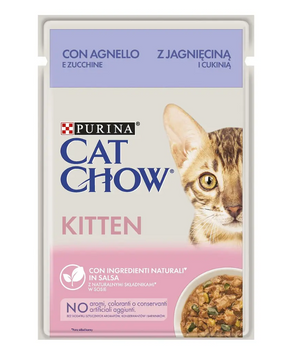 PURINA CAT CHOW KITTEN (КЕТ ЧАУ КІТТЕН). З ягням та цукіні 85г