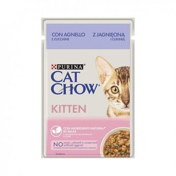 PURINA CAT CHOW KITTEN (КЕТ ЧАУ КІТТЕН). З ягням та цукіні 85г А21632 фото