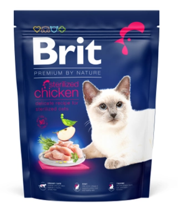 Сухий корм для стерилізованих котів з куркою Brit Premium by Nature Cat Sterilized