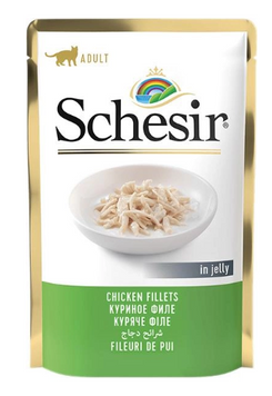 Вологий корм для котів Schesir Chicken Fillets Куриное филе в желе 85 г А23171 фото