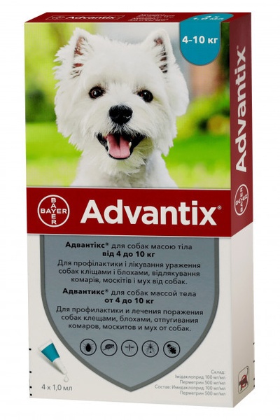 Bayer (Байєр) Адвантикс для собак від 4 до 10кг (ціна за 1 амп)