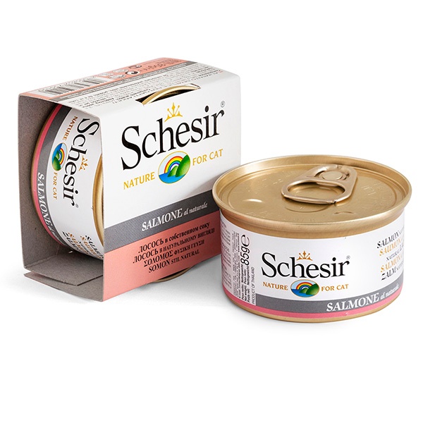 Schesir консерви Для дорослих котів (з лососем в власному соусі) (Шезір) 85 г А21937 фото