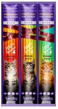 Ласощі для котів Lucky Star палички з качкою, 3 шт по 5 г А37384 фото