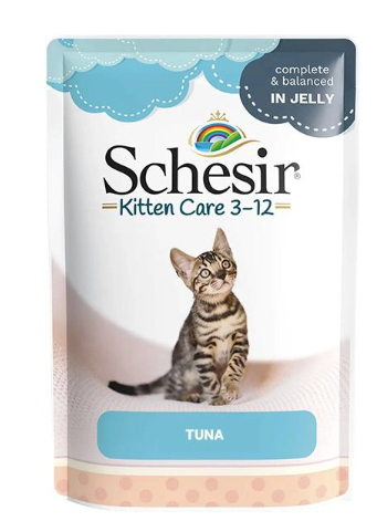 Вологий корм для кошенят Schesir Tuna Kitten Тунець в желе 85 г