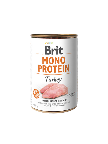 Brit Mono Protein вологий раціон для собак з індичкою 400г А05446 фото