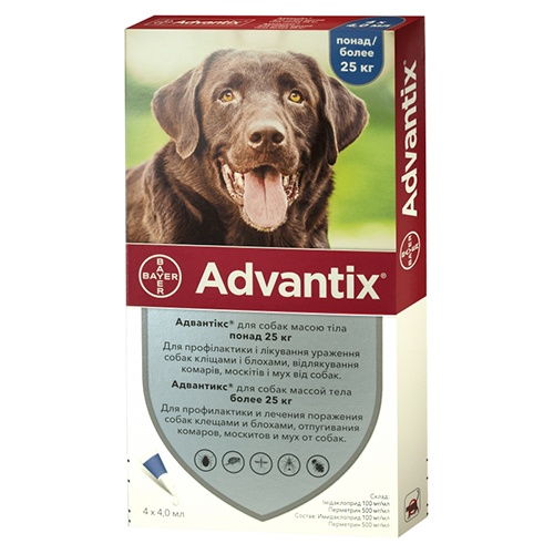 Bayer (Байєр) Адвантикс для собак від більше 25 кг (ціна за 1 амп) 1773 фото