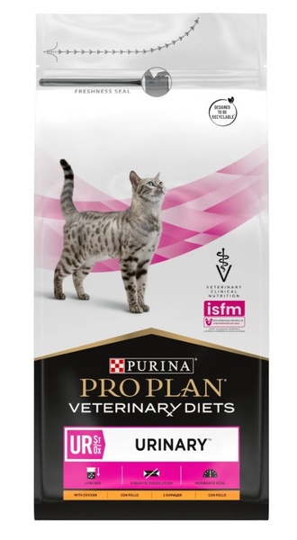 Лікувальний сухий корм Purina (Пуріна) Pro Plan Veterinary Diets UR Urinary для котів для розчинення та зниження утворення струвітних каменів а12214 фото