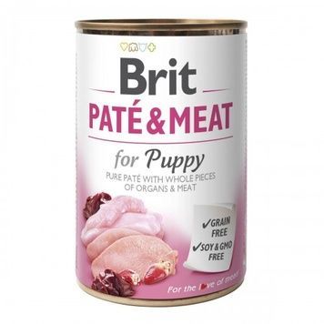 Вологий корм Brit Pate & for Meat Puppy для цуценят (курка/індичка) 400г А22812 фото