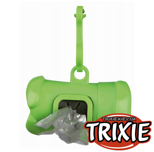 Контейнер та пакети з ручками Trixie Dog Dirt Bag + пакети 15шт М А07103 фото