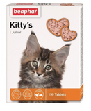 Beaphar Kitty's Junior вітамінізовані ласощі з біотином для здорового розвитку кошенят, 150 таблеток 4352 фото