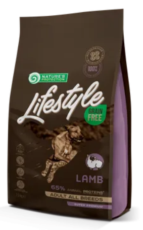 Сухий беззерновий корм з ягнятиною для дорослих собак всіх порід Lifestyle Grain Free Lamb Adult All Breeds 1.5кг