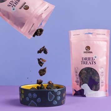Печінка яловича для дресирування собак, максі шматки Natural 100 г А12144 фото