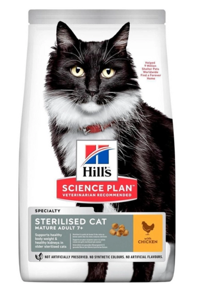 Hill's Science Plan Sterilised Mature Adult 7+ Сухий корм для котів з куркою А06501 фото