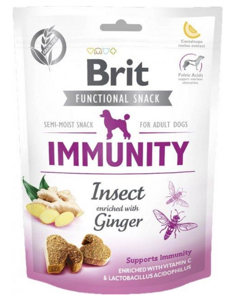 Ласощі для собак Brit Care Immunity з комахами та імбирем 150 г А11548 фото