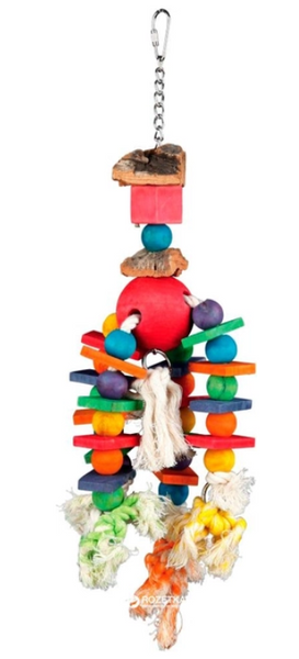 Іграшка дерев'яна на ланцюжку і дзвіночком Trixie 58986 35 см А14873 фото