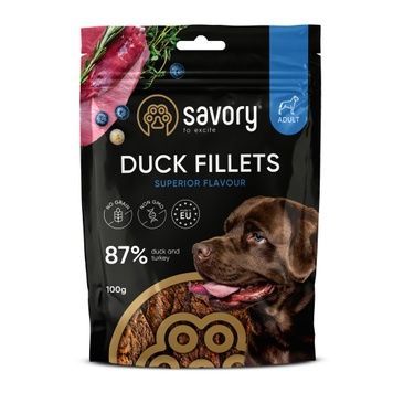 Джерки Savory Fillet Turkey With Duck, філе індички з качкою - 100г А34823 фото