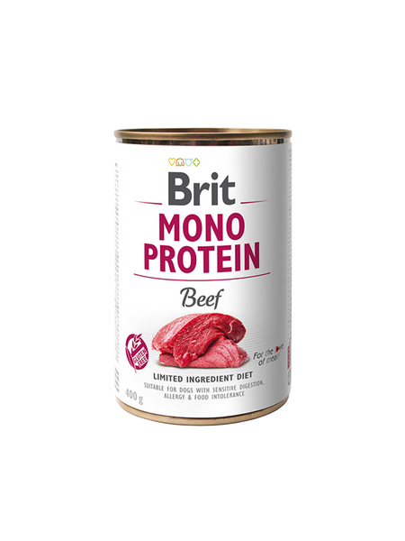 Brit Mono Protein вологий раціон для собак з яловичиною 400г