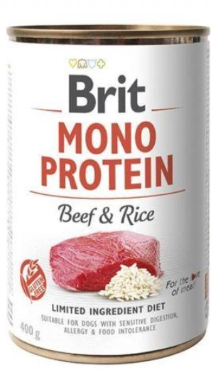 Вологий корм Brit Mono Protein Beef & Rice для собак усіх порід (яловичина рис) 0.4 кг А05445 фото