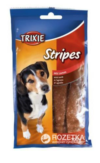 Ласощі для собак Trixie 31772 Stripes з ягнятком 10 шт 100 г 10113 фото