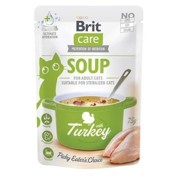 Корм вологий 'Суп для котів Brit Care Soup with Turkey з індичкою', 75 г А32342 фото
