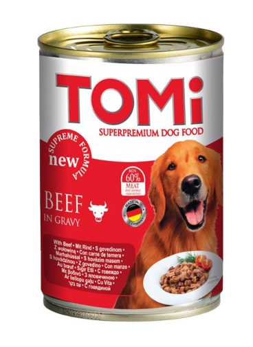 Вологий корм для собак TOMi Beef з яловичиною 400 г