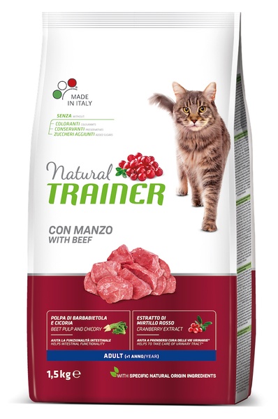 Trainer Natural Adult with Beef Сухий корм для дорослих котів з яловичиною А01886 фото