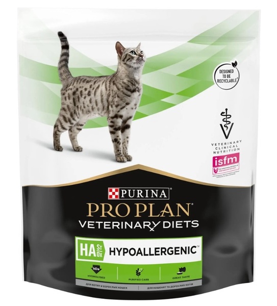 Лікувальний сухий корм Purina (Пуріна) Veterinary Diets HA Hypoallergenic для котів для зниження ознак інгредієнтної непереносимості 9406 фото