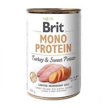 Brit Mono Protein вологий раціон для собак з індичкою та бататом 400г А05447 фото