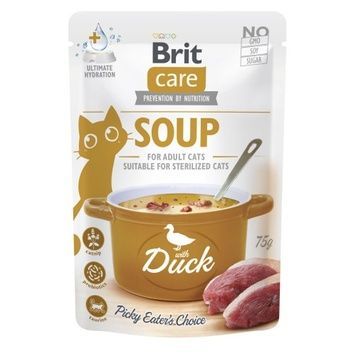 Корм вологий 'Суп для котів Brit Care Soup with Duck з качкою', 75 г А32339 фото