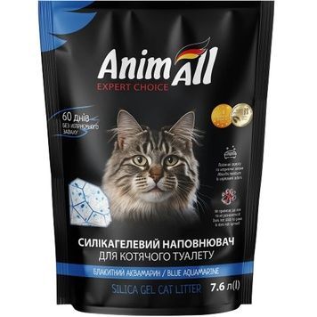 Наповнювач для котячого туалету AnimAll Блакитна долина силікагелевий 7,6л